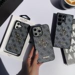گارد لاکچری Guess طرح مونگرام با لوگو فلزی برجسته ایفون و سامسونگ