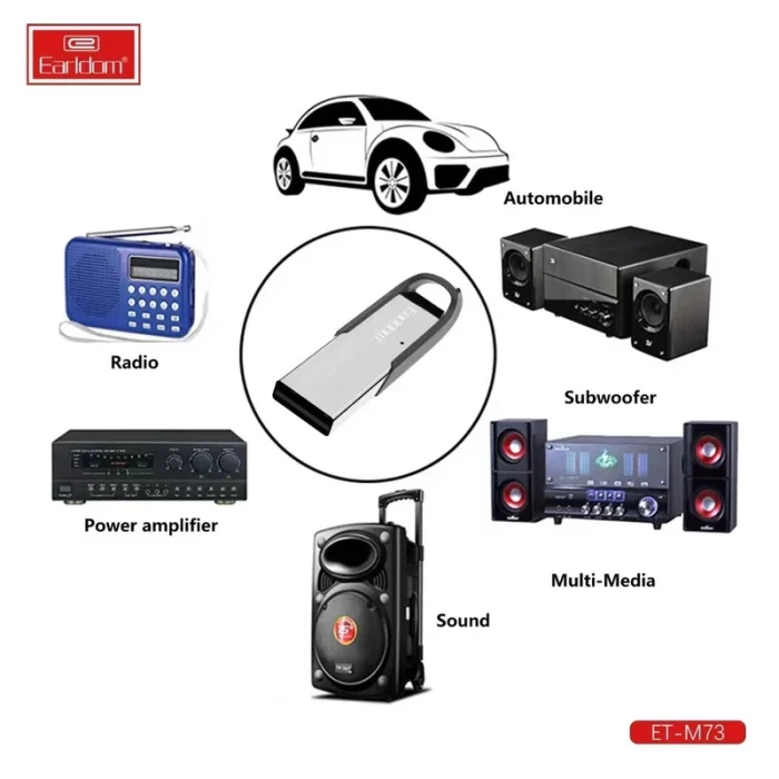 گیرنده بلوتوثی ارلدم EARLDOM Wireless Audio Receiver M73