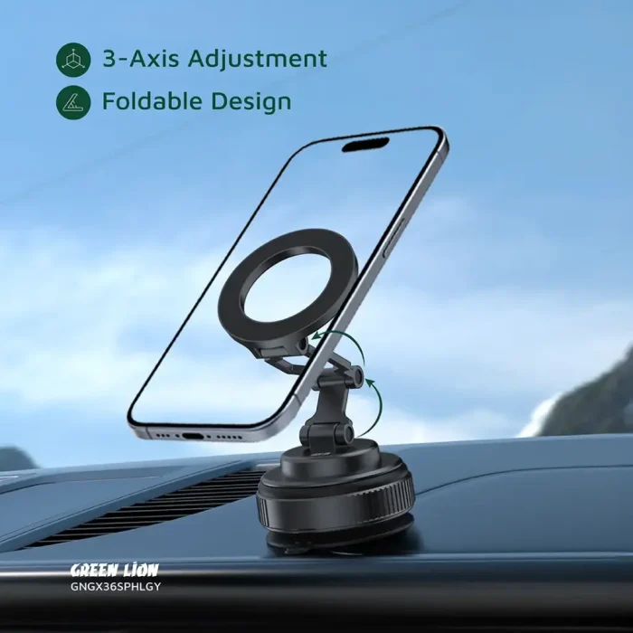 هولدر وکیومی مگ سیف گرین Green Lion GX-36 Suction Phone Holder GNGX36SPHLGY
