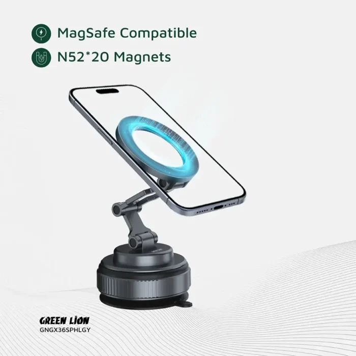 هولدر وکیومی مگ سیف گرین Green Lion GX-36 Suction Phone Holder GNGX36SPHLGY