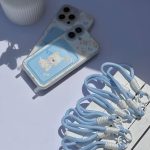 قاب موبایل طرح سگ آبی با جاکارتی و بند ایفون و سامسونگ
