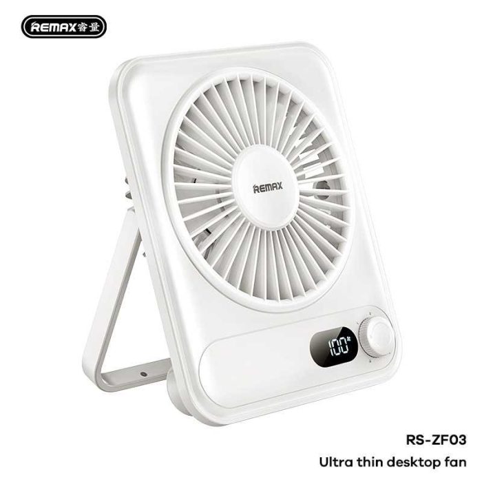 پنکه رومیزی شارژی ریمکس Remax Ultra-Thin Fan ZF03