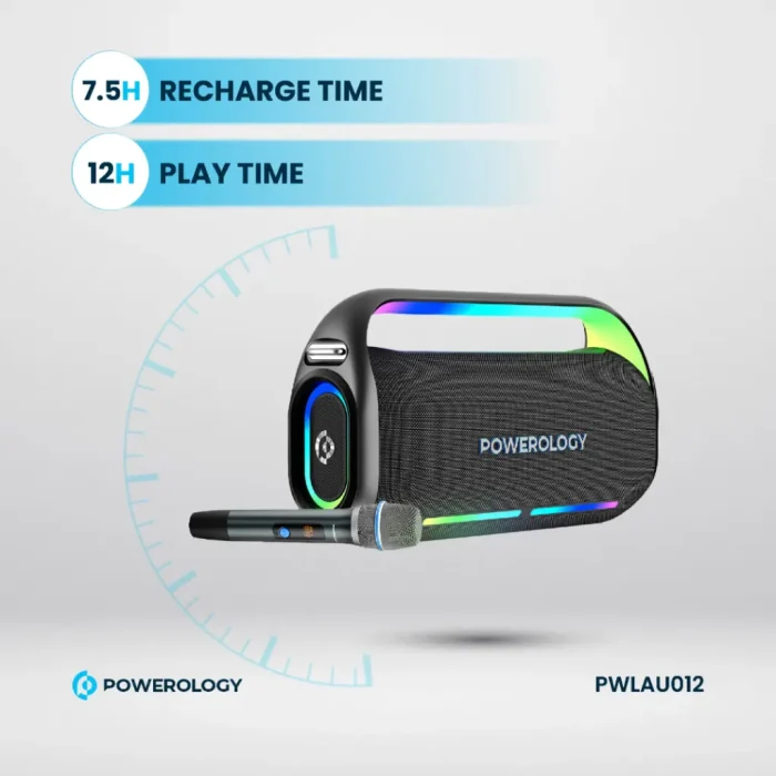 Powerology Deep Bass Party Speaker PWLAU012
