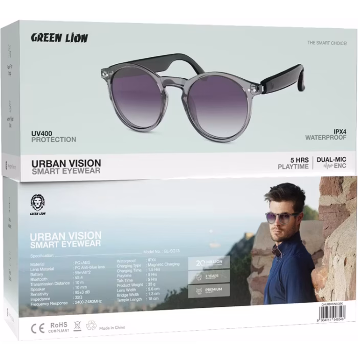 عینک هوشمند گرین لاین Green Lion Urban Vision GNURBNVNSGBK