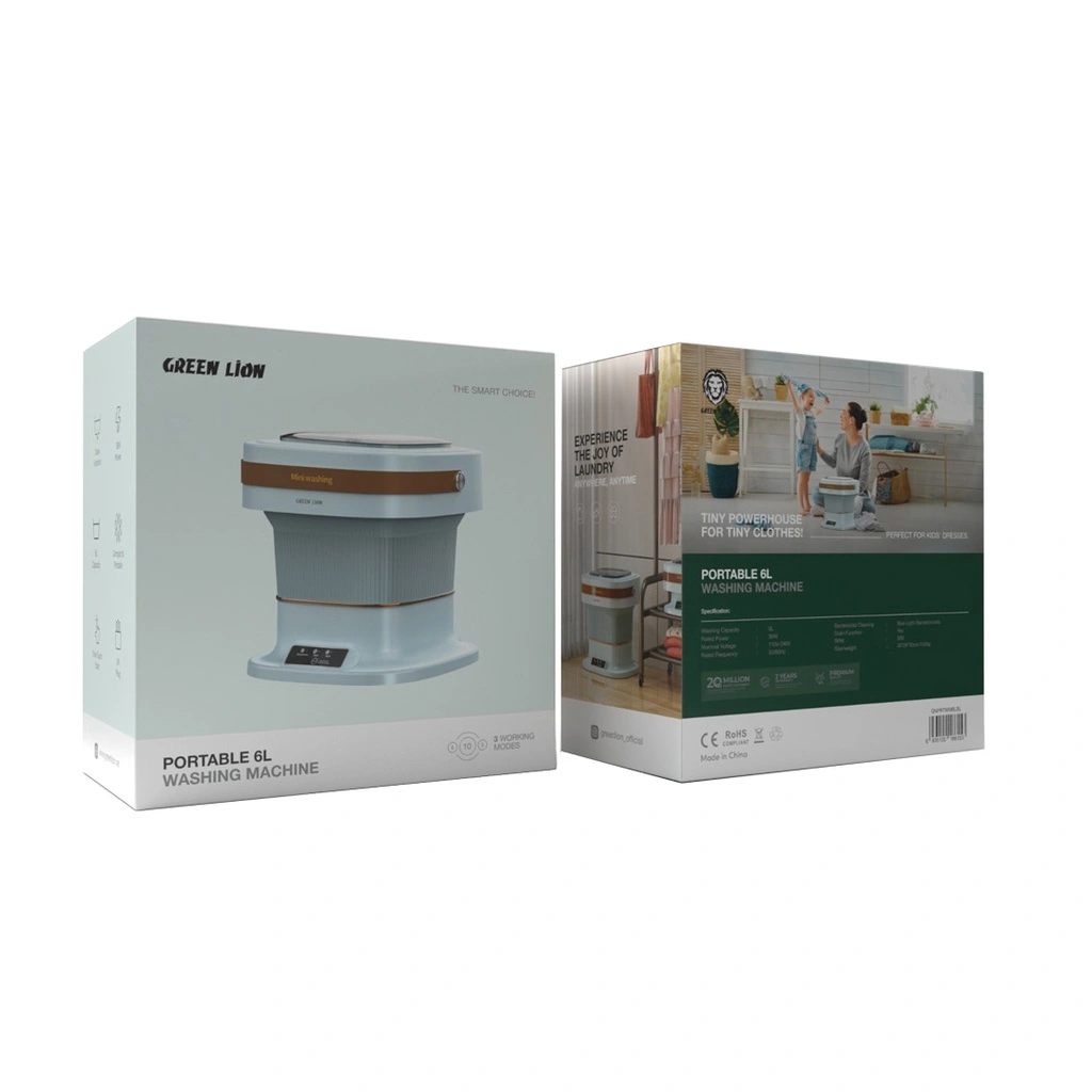 Green-Lion-Portable-6L-Washing-Machine-Blue ماشین لباسشویی مینی تاشو 6 لیتری گرین لاین Green Lion