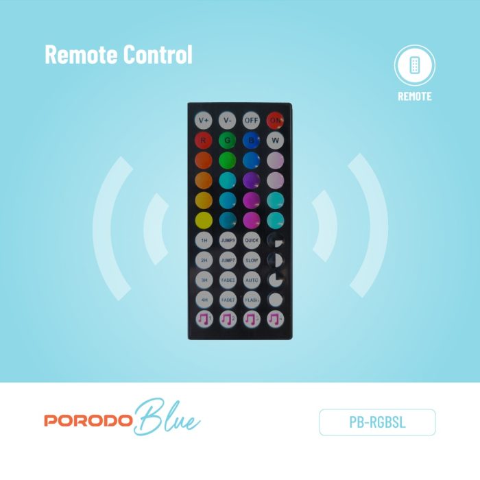 ریسه نورپردازی ال ای دی 5 متری پرودو مدل Porodo Blue Ft Sound Reactive RGB Strip Light PB-RGBSL