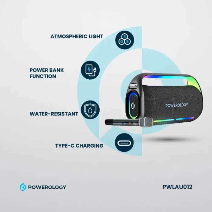 Powerology Deep Bass Party Speaker PWLAU012