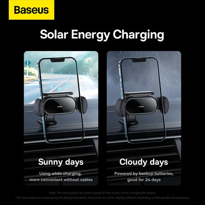 هولدر ماشین روداشبوردی بیسوس Baseus Steel Cannon Pro Solar Electric Car Mount SUGP010001