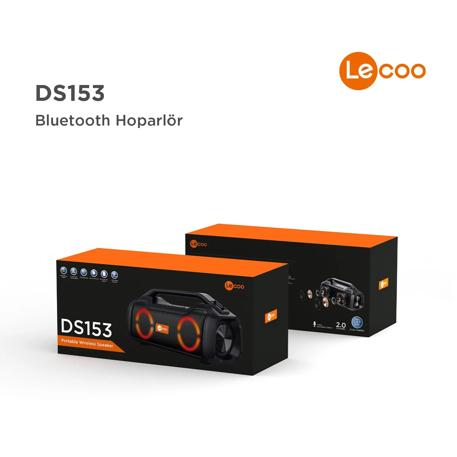 010 اسپیکر بلوتوثی پارتی لنوو LENOVO LECOO DS153 ThunderBoom RGB | صدای قدرتمند و بیس عمیق