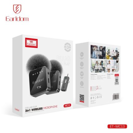 میکروفون یقه ای بی سیم ارلدام Earldom Type-C/Lightning/3.5mm ET-MC13