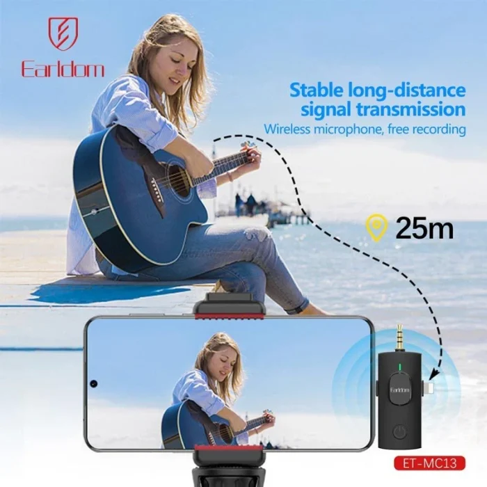 میکروفون یقه ای بی سیم ارلدام Earldom Type-C/Lightning/3.5mm ET-MC13