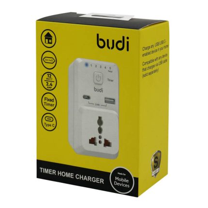 شارژر دیواری و تبدیل شارژر بادی مدل BUDI M8J313E