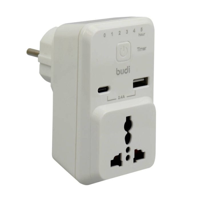 شارژر دیواری و تبدیل شارژر بادی مدل BUDI M8J313E