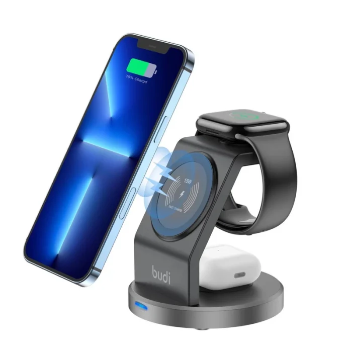 استند شارژر مگ سیف 3 در 1 بودی BUDI 3 IN 1 MAGNETIC WL4200B