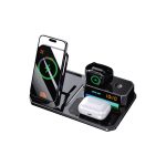 استند و شارژر وایرلس و اسپیکر گرین لاین Green Lion 6 in 1 Multifunctional Wireless Charger GN6IN1MFWCBK