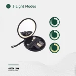 آینه آرایشی همراه گرین لاین مدل Green Lion Mini Makeup Pouch GNMNMKPCHBK