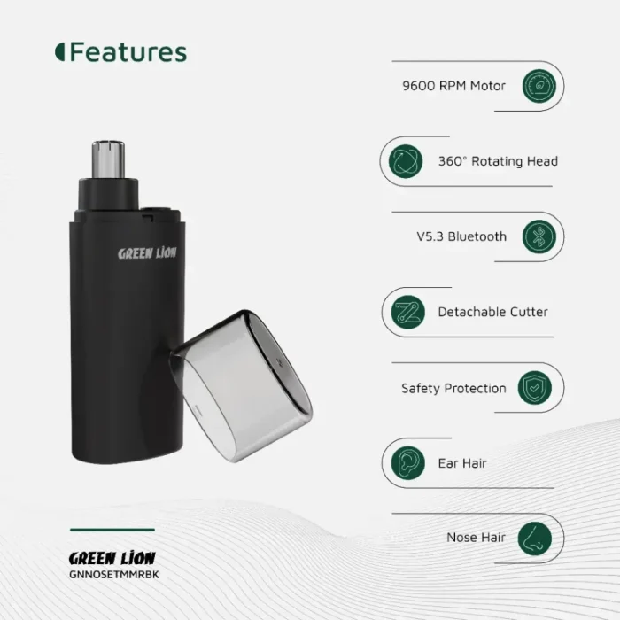 ماشین اصلاح موی بینی گرین لاین Green Lion Nose Pro Nose and Ear Trimmer GNNOSETMMRBK