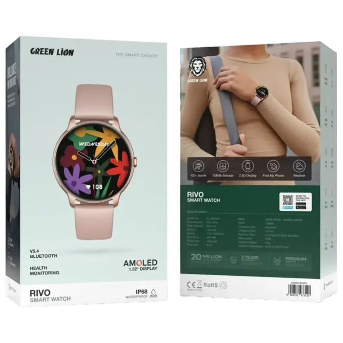 ساعت هوشمند گرین لاین Green Lion Rivo Smart Watch GNRIVOSWBK