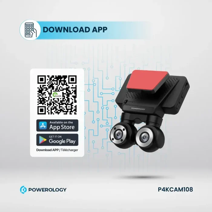 دوربین ثبت وقایع پاورولوژی Powerology Dash Camera P4KCAM108
