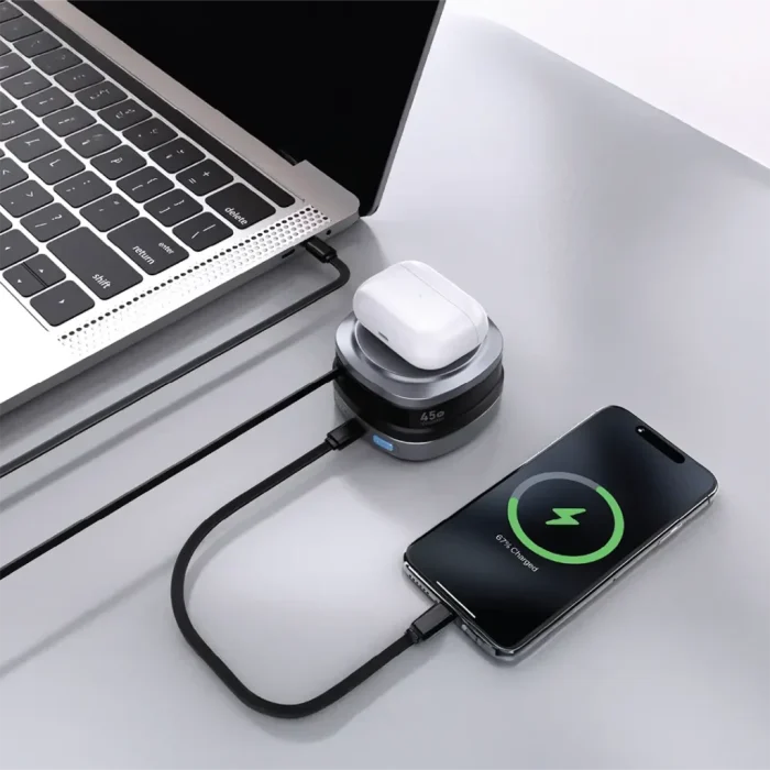 پاور بانک وایرلس 10000 چند منظوره پاورولوژی Powerology Lyons Power Bank PPBFT04BK