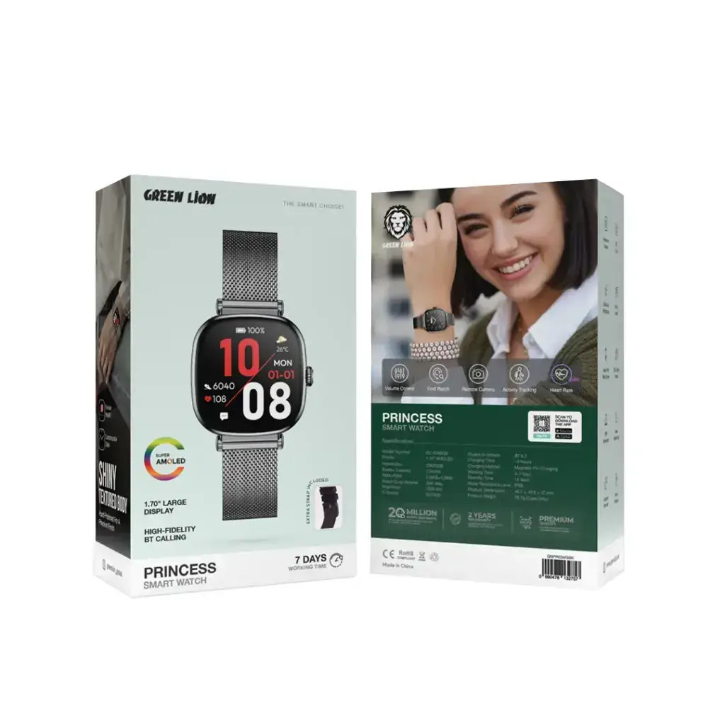 Princess-3 ساعت هوشمند گرین لاین Green Lion Princess Smart Watch GNPRISWGBK