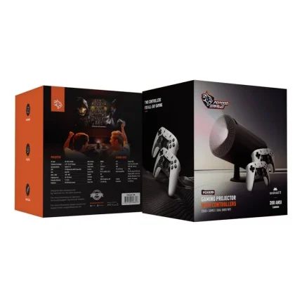 ویدئو پروژکتور به همراه دسته بازی مدل پرودو Porodo Gaming Projector with Controllers PDX639
