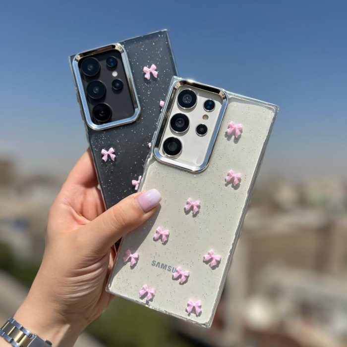 گارد پاپیون صورتی شاین ایفون و ساسمونگ و شیائومی