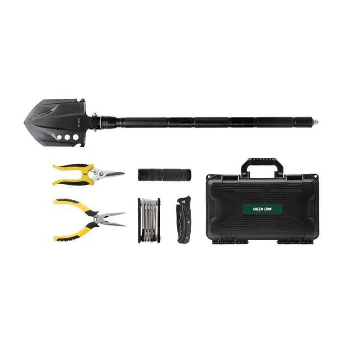 کیت ابزار بقا و کمپینگ و فضای باز گرین لاین Green Lion Survival X9 Outdoor Tool Kit GNSRX9TOOKBK