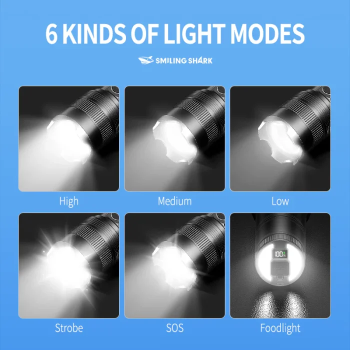 چراغ قوه اسمایلینگ شارک Smiling Shark FlashLight SD-0523