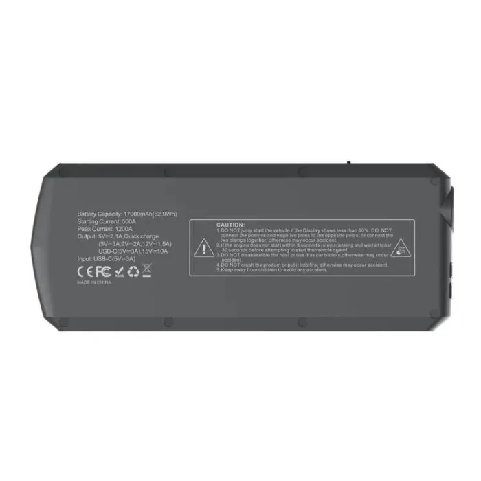 پاوربانک ۱۶۰۰۰ و جامپ استارتر خودرو پاورولوژی Powerology JumpStart Power Bank PPBCHA29