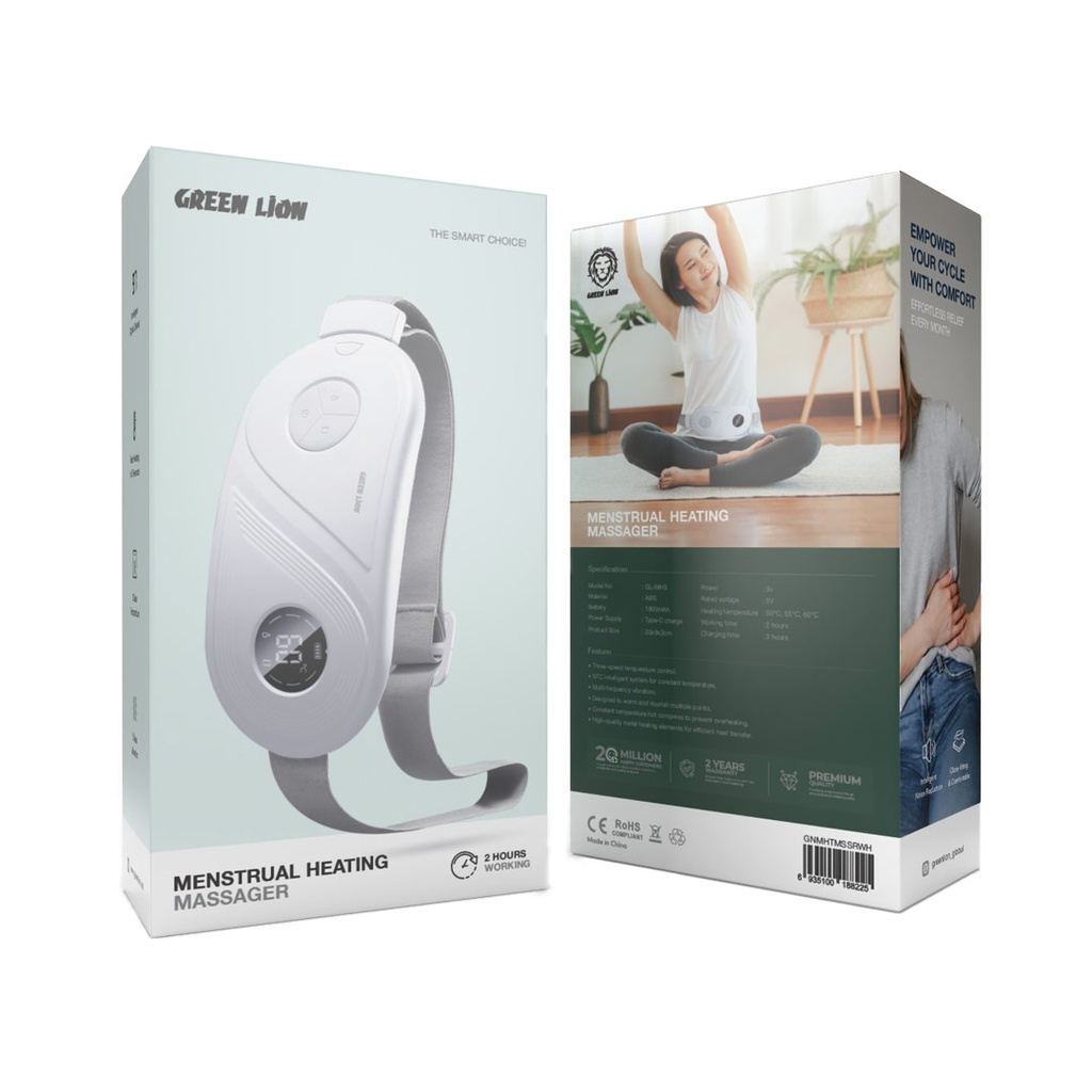 Green Lion Menstrual Heating Massager - White ماساژور گرم کننده قاعدگی گرین لاین Green Lion Menstrual Heating Massager GNMHTMSSRWH