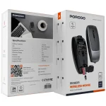 موس بی سیم شارژی و رم ریدر پرودو Porodo Wireless Mouse with Card Reader PDM109