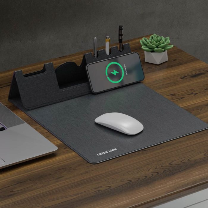 ماوس پد وایرلس شارژ گرین لاین Green Lion Mouse Pad Wireless Charger GNMSPADWIRGY