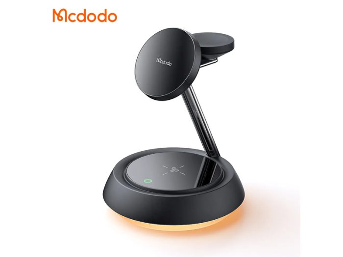 شارژر وایرلس 3 کاره مک دودو Mcdodo 15W Night Light Magnetic Wireless Charging Station CH-495