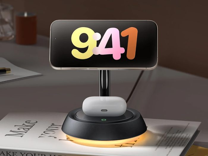 شارژر وایرلس 3 کاره مک دودو Mcdodo 15W Night Light Magnetic Wireless Charging Station CH-495