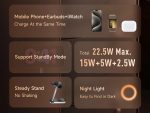شارژر وایرلس 3 کاره مک دودو Mcdodo 15W Night Light Magnetic Wireless Charging Station CH-495