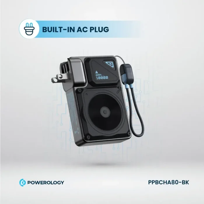 Powerology 10000mAh MagSafe Power Bank Wall Charger PPBCHA80