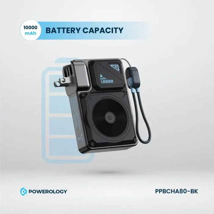Powerology 10000mAh MagSafe Power Bank Wall Charger PPBCHA80