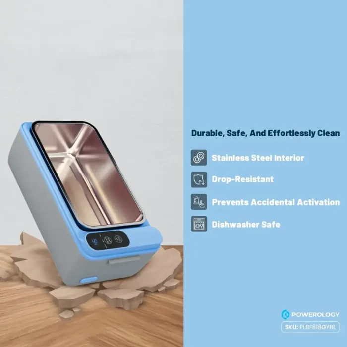 ظرف غذای گرم کن دار پاورولوژی Powerology Lumu Portable Heated Lunch Box PLBF818GYBL