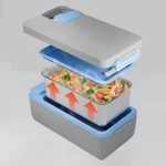 ظرف غذای گرم کن دار پاورولوژی Powerology Lumu Portable Heated Lunch Box PLBF818GYBL