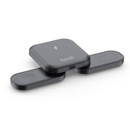 استند شارژر بی سیم بودی BUDI 20W 3 in 1 Foldable Magnetic Wireless Charger WL4500B