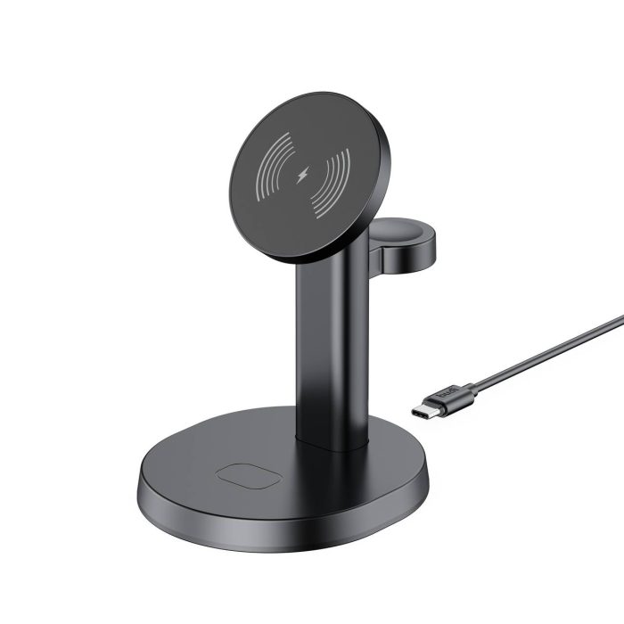 استند شارژر بی سیم بودی BUDI 20W 3 in 1 Wireless Charging Stand With Foldable Magetic WL4900B