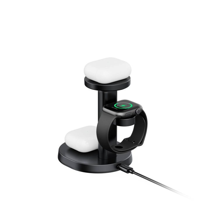 استند شارژر بی سیم بودی BUDI 20W 3 in 1 Wireless Charging Stand With Foldable Magetic WL4900B