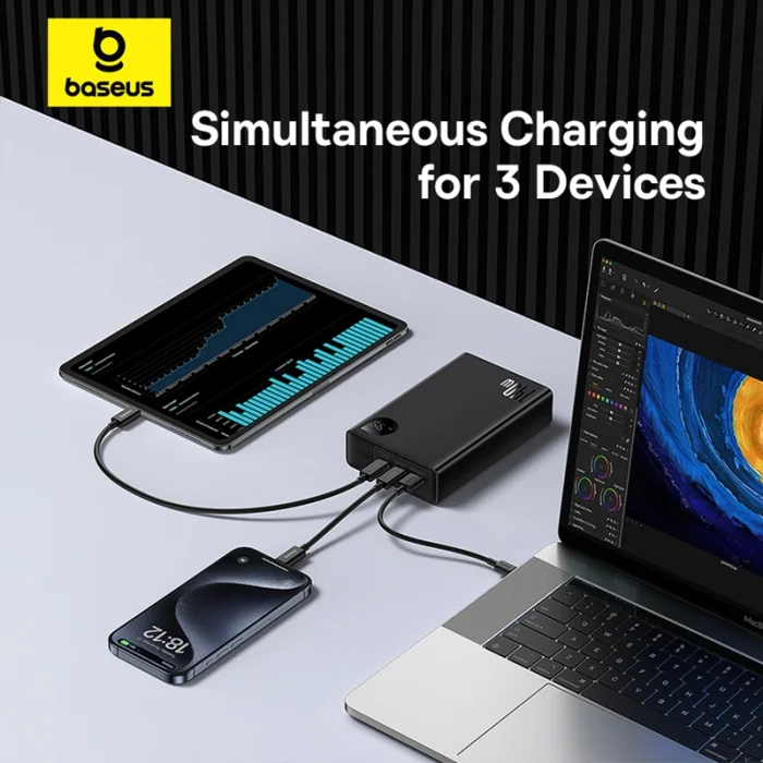 پاوربانک 140 وات 24000 بیسوس Baseus Adaman PD Power Bank PPAMD140