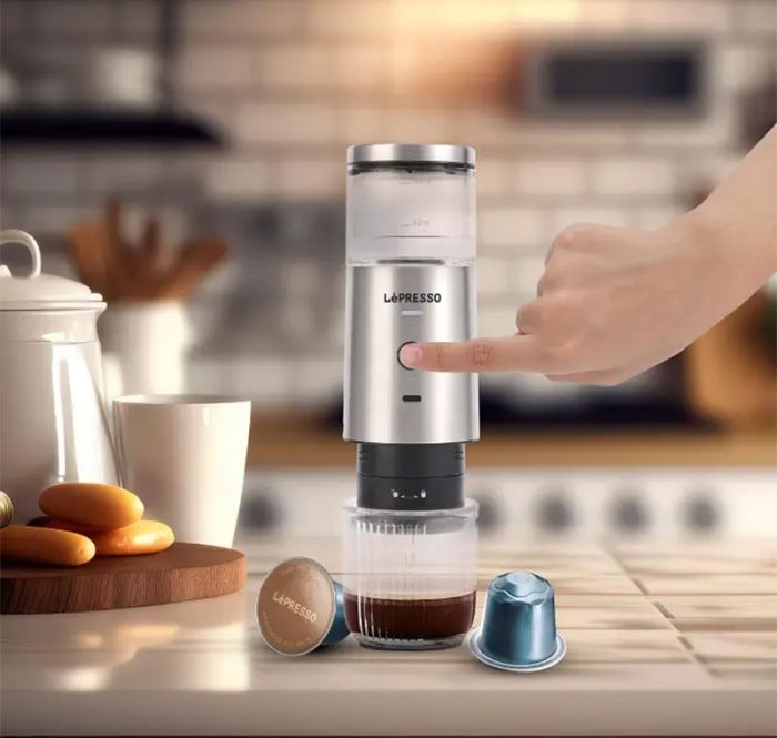 اسپرسوساز قابل حمل استیل لپرسو LePresso Stainless Steel Portable Espresso Maker LPSTPEM