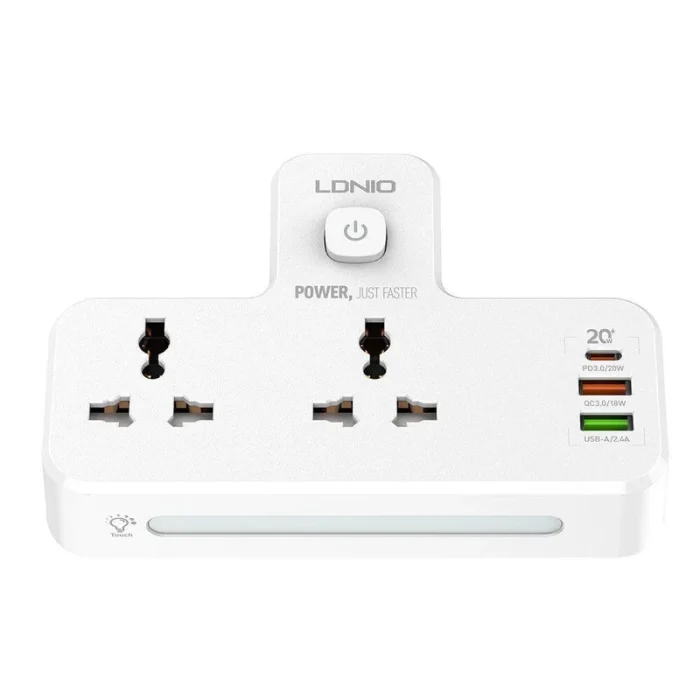 چند راهی برق و شارژر الدینیو LDNIO QC3.0 PD3.0 Power Strip SC2311