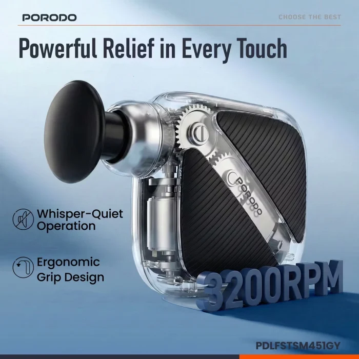 ماساژور پرودو Porodo Lifestyle Pocket-Sized Muscle Relief Massager PDLFSTSM451GY