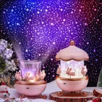 چراغ خواب موزیکال کودک Bunny’s Carousel Night Light Projector WH-E11