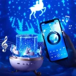 چراغ خواب موزیکال کودک Bunny’s Carousel Night Light Projector WH-E11