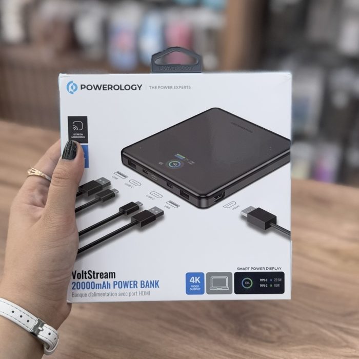 پاور بانک 20000 و هابHDMI پاورولوژی Powerology VoltStream Power Bank PPBCHA89BK
